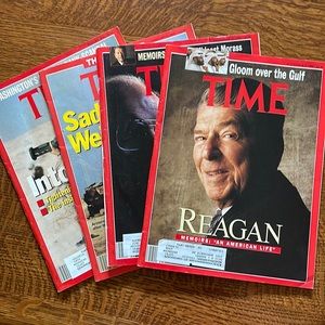 Vintage Time Magazines from 1990 and 1991